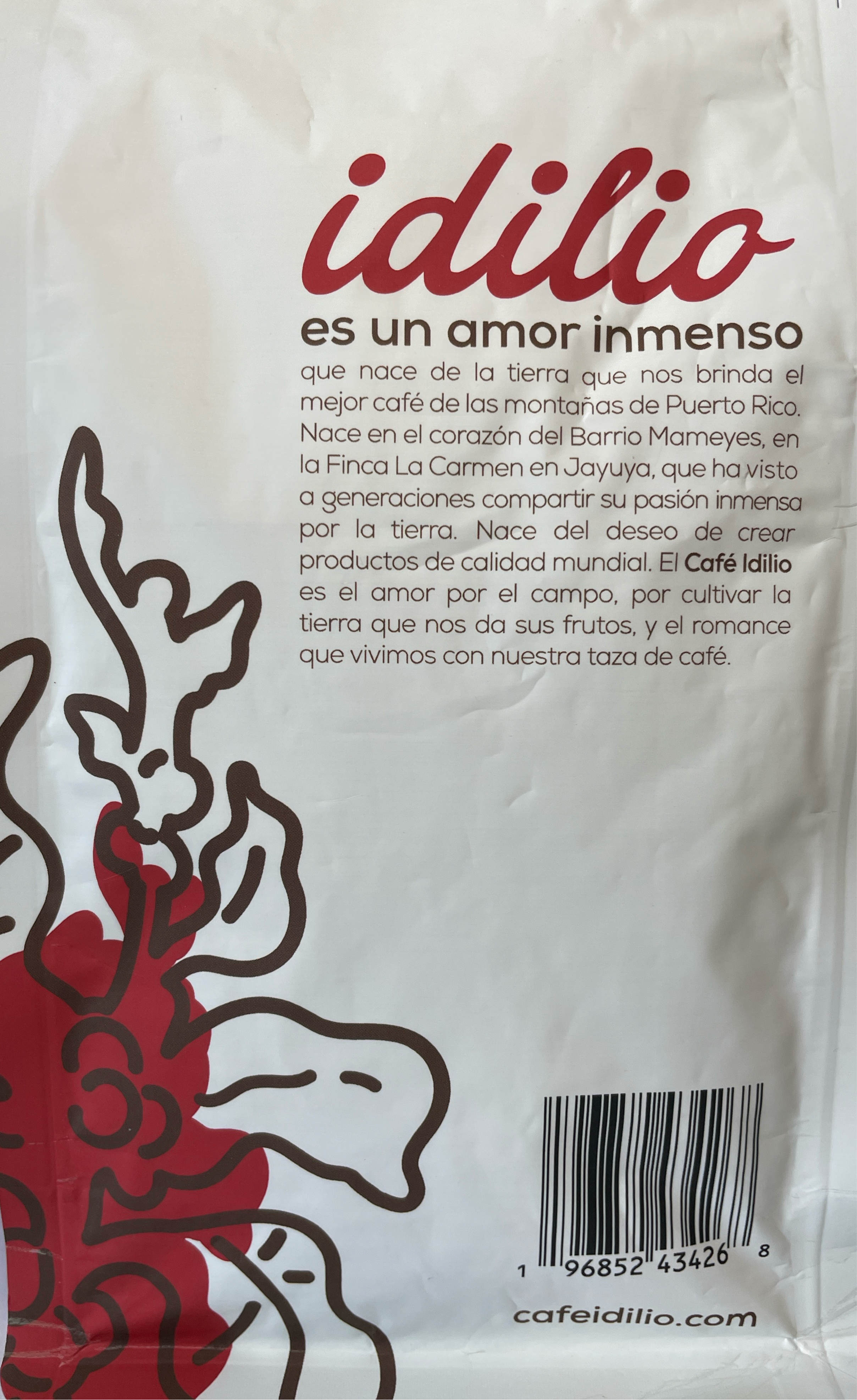 Granos de café tostado medio Idilio de 8 oz