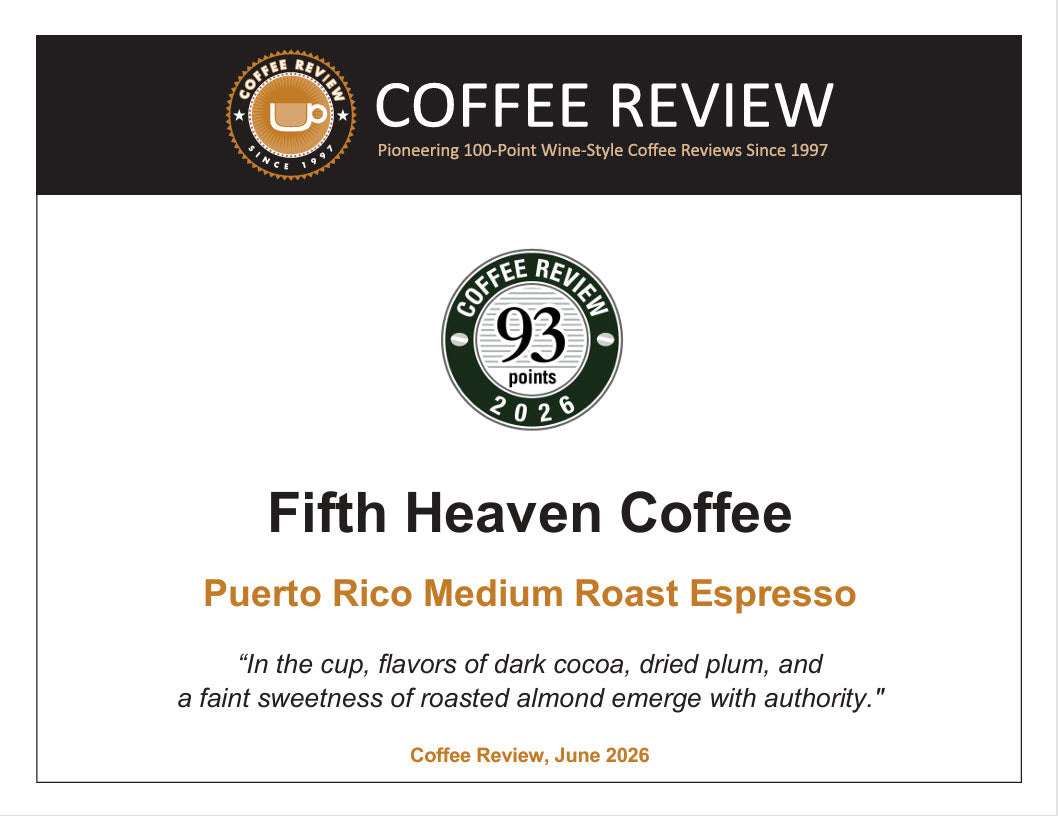 Fifth Heaven Medium Roast Whole Beans 93 points Rating
