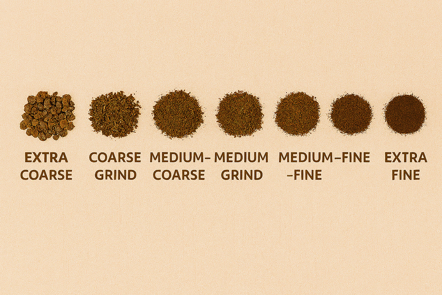 The crucial role of the coffee ground size