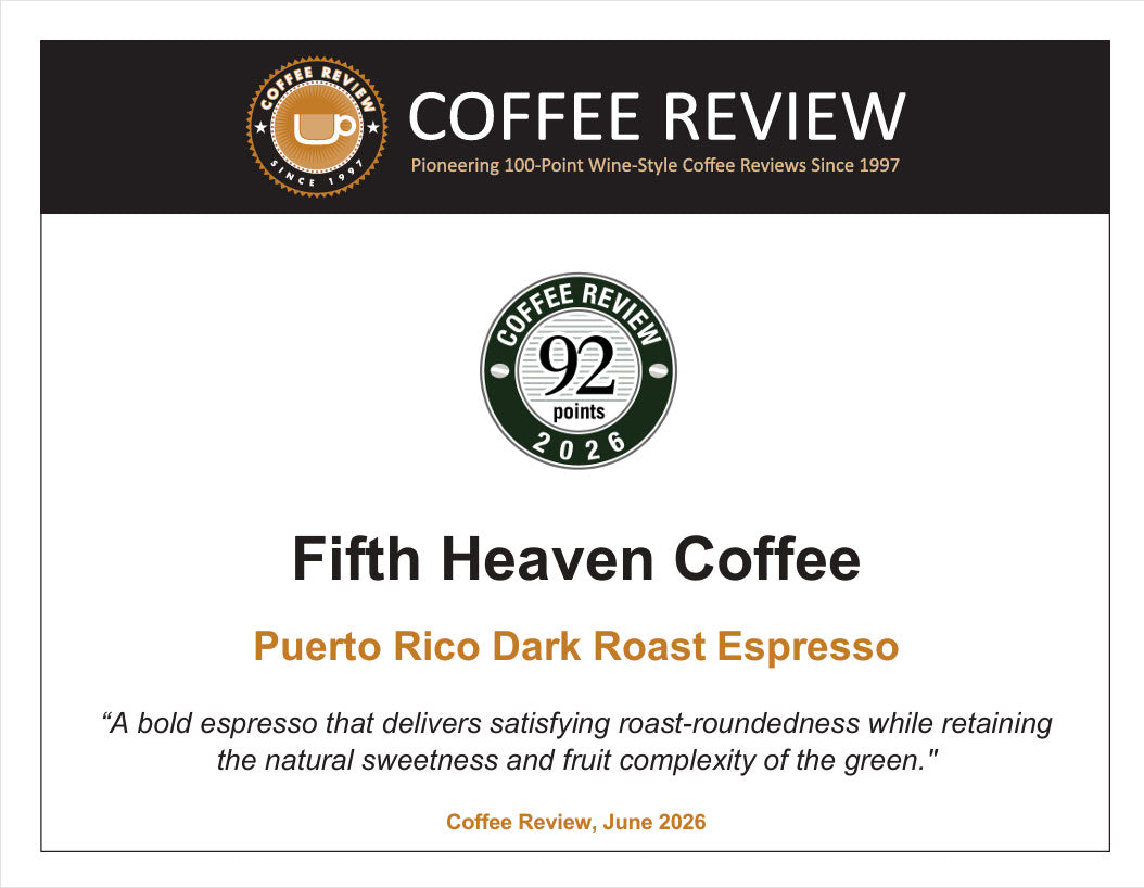 Fifth Heaven Medium Roast Whole Beans 92 puntos de calificación