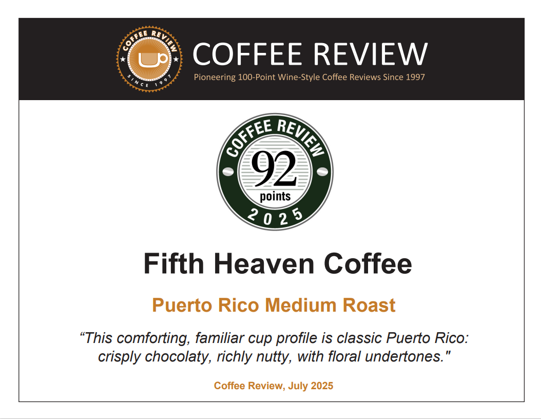 Fifth Heaven Medium Roast Whole Beans 92 points Rating