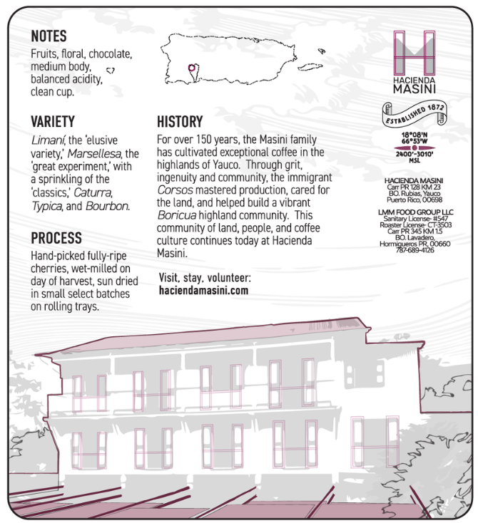 Café Masini en grano entero de tueste medio